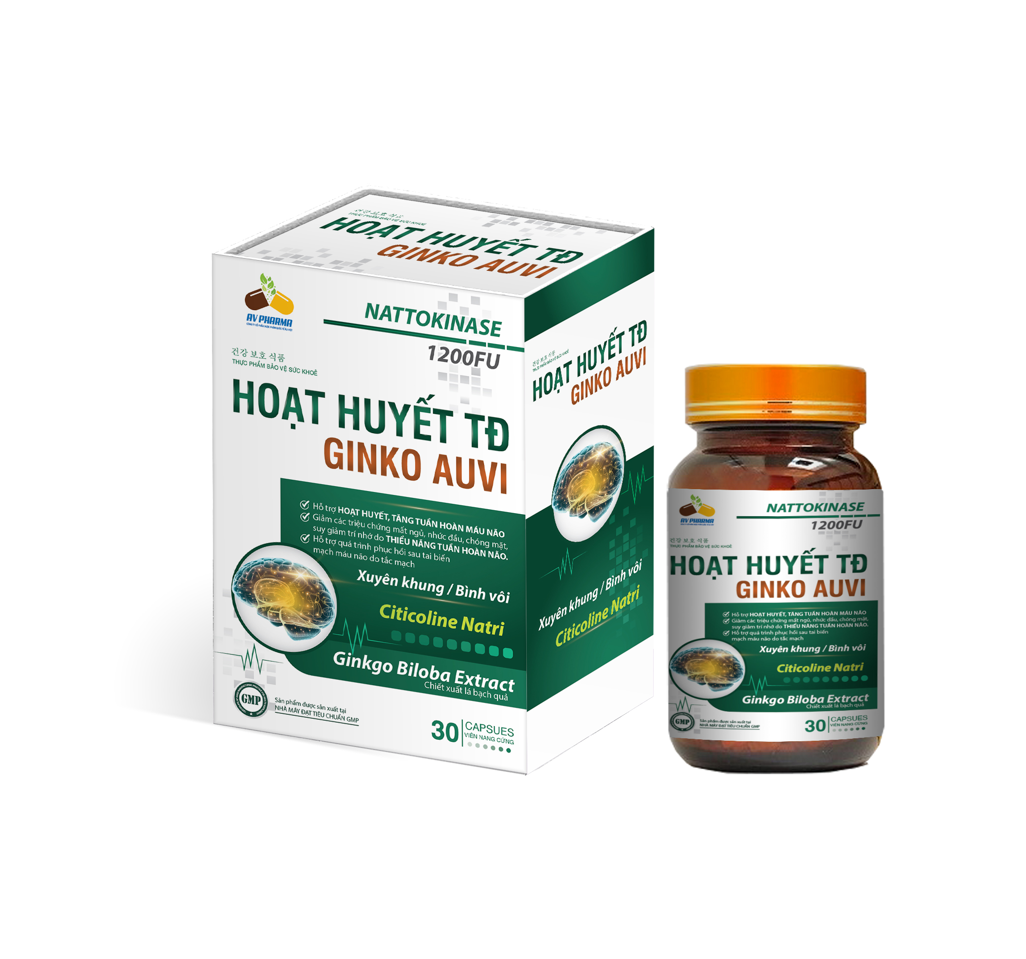 Thực phẩm bảo vệ sức khỏe HOẠT HUYẾT TĐ GINKO AUVI (Dạng lọ)